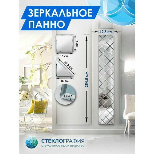 Зеркальное панно с фацетом 8895₽