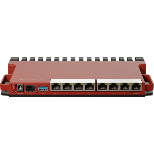 mikrotik сетевое оборудование l009uigs rm маршрутизатор 8 1gbit 1 sfp 2 5gbit вилка us Маршрутизатор (роутер) MikroTik (L009UiGS-RM)