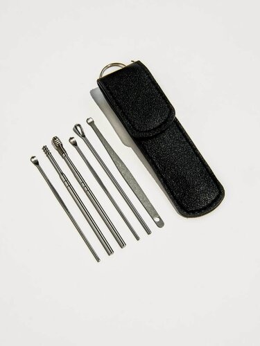 Изображение товара Набор инструментов SRD, для чистки ушей, 6 насадок, медицинская углеродистая сталь