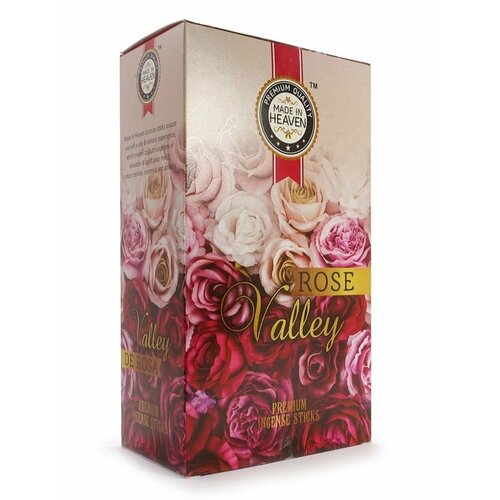 Благовония Долина роз (Valley Rose Made In Heaven), 15 г благовония масала ppure chandan ppure 0 1 кг 15 г