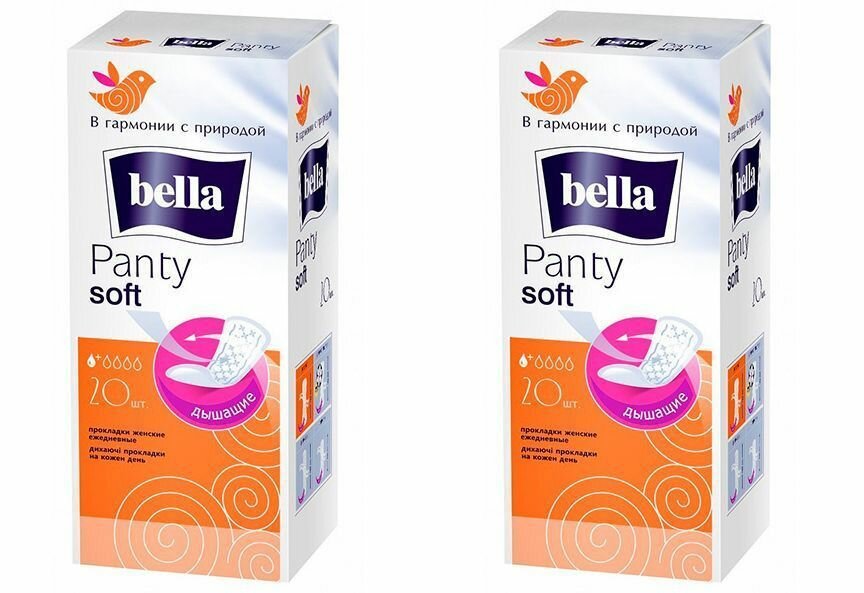Bella Прокладки Panty soft ежедневные, 20 шт, 2уп.