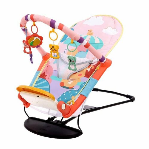 Набор 2 в 1 качель и коврик Утёнок световые звуковые эффекты цвет розовый 9997₽