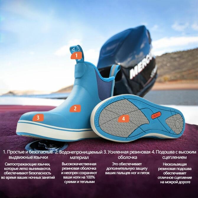 Полусапоги HISEA, размер 6, blue — фото 1