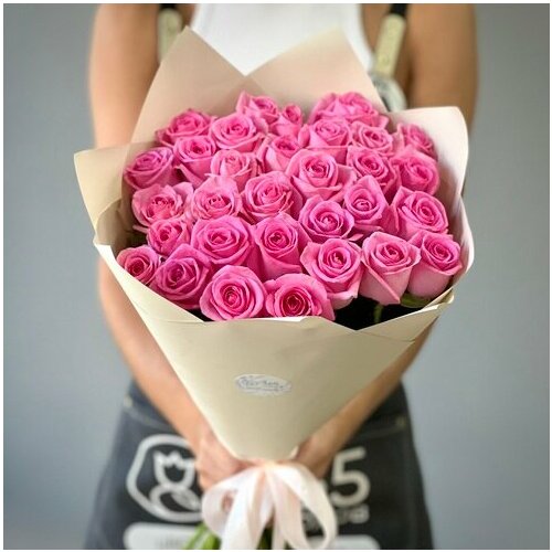 Букет из 31 розовой розы 40 см
