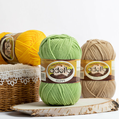 Пряжа ADELIA HAPPY 100% акрил 50 г 128 м цвет №11 яр. синий