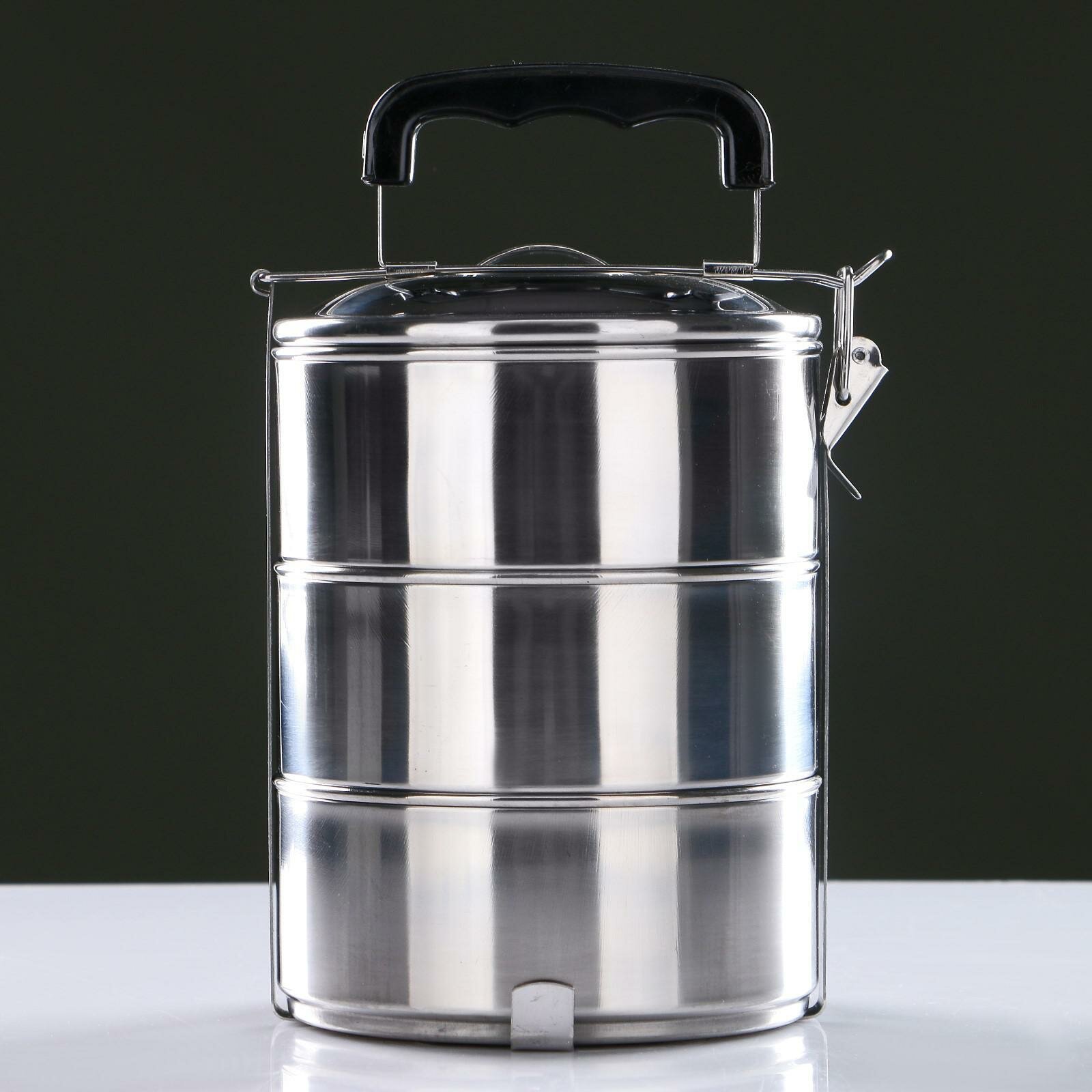 Ланч бокс с отделениями контейнер для еды TAKE IT EASY "Альструп" 2.1 л 3 уровня сохраняет тепло 3 ч