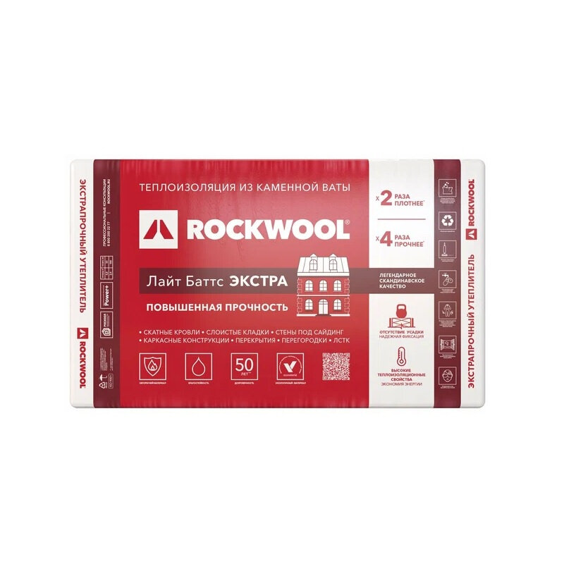 Утеплитель ROCKWOOL Лайт Баттс экстра 100мм 2.4м?