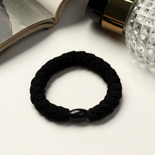 Резинка для волос Спорт плетение пышка 5 см чёрный 375₽