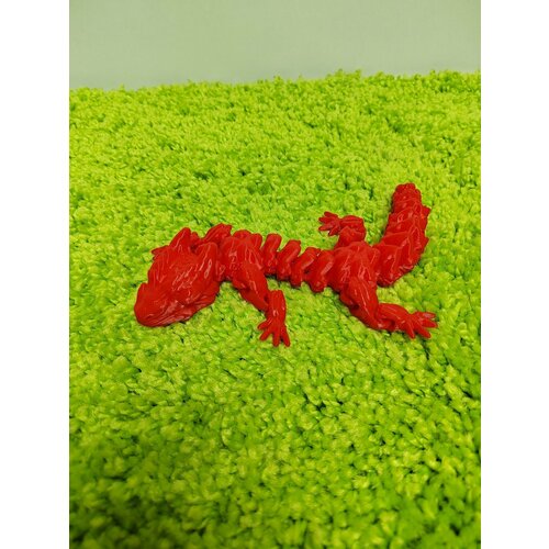 подвижный дракон игрушка антистресс 45см шелковый фиолетовый Дракон ящерица подвижный - Игрушка-Антистресс