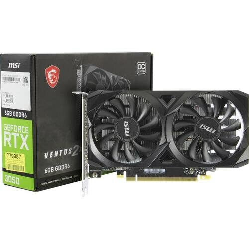 Видеокарта Msi VENTUS RTX 3050 VENTUS 2X 6G OC