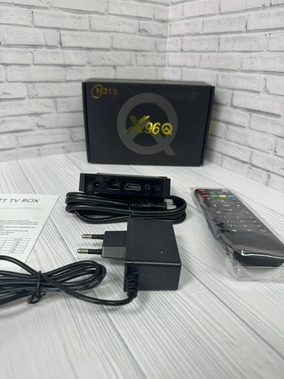 Смарт ТВ приставка X96Q 8/128 Гб, Android 13.0, 8G+128G, 4К TV Box, андроид приставка, черный