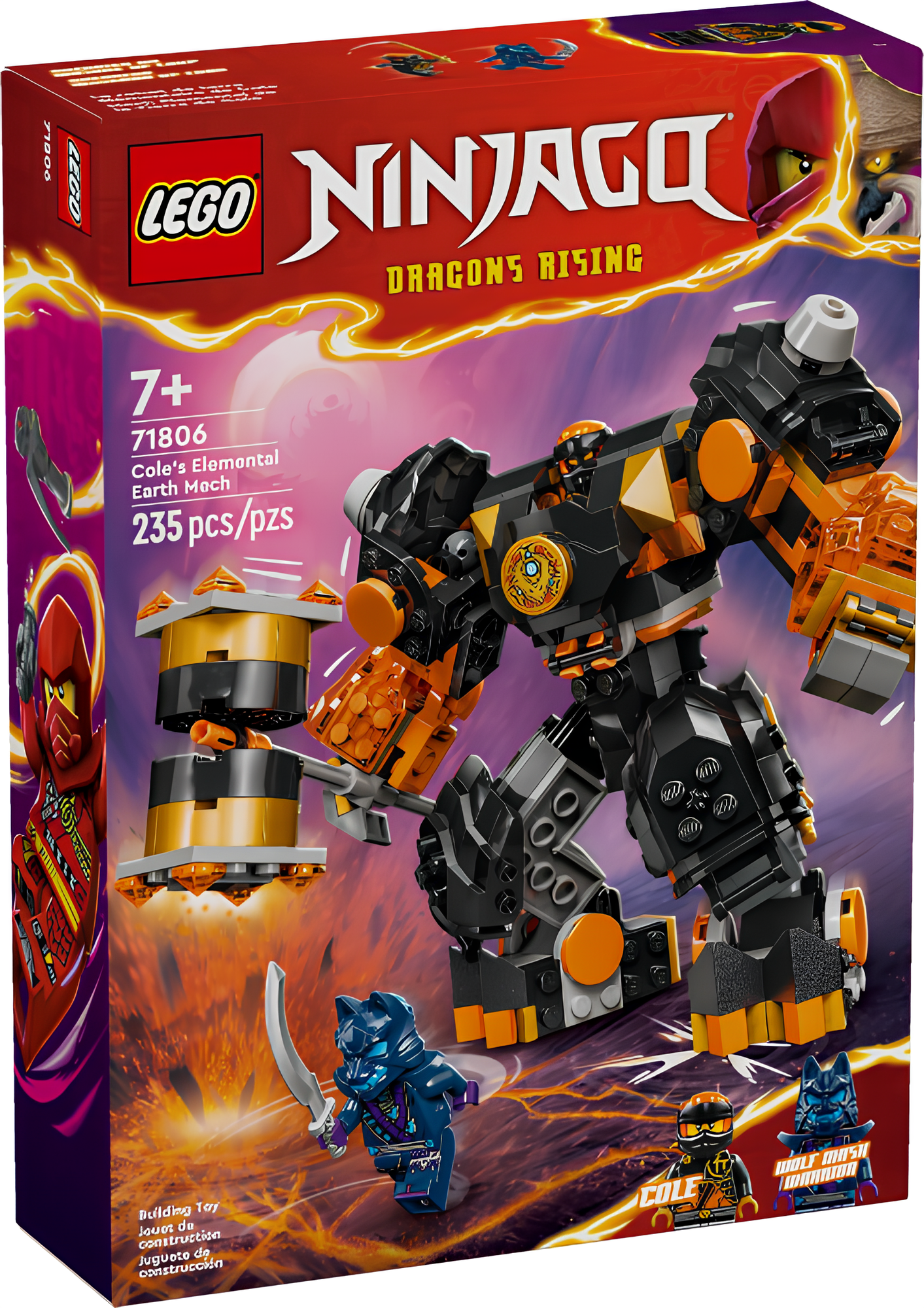 Конструктор LEGO Ninjago 71806 Механизм Элементальной Земли Коула