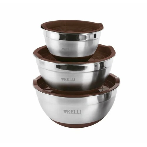 Миски нержавейка с силиконовым дном KL 232 1530₽