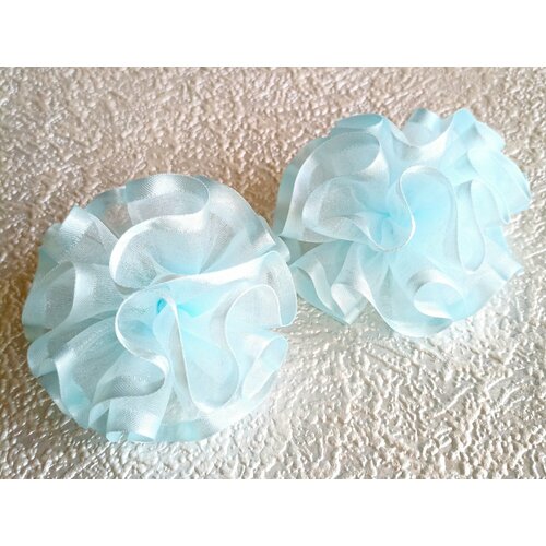Банты Нежно-голубые Волнушка на зажимах 420₽