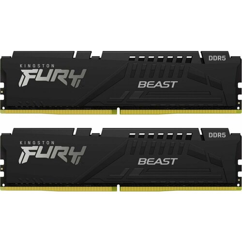 Оперативная память 64Gb DDR5 5600MHz Kingston Fury Beast 2x32Gb KIT KF556C36BBEK2-64 22000₽