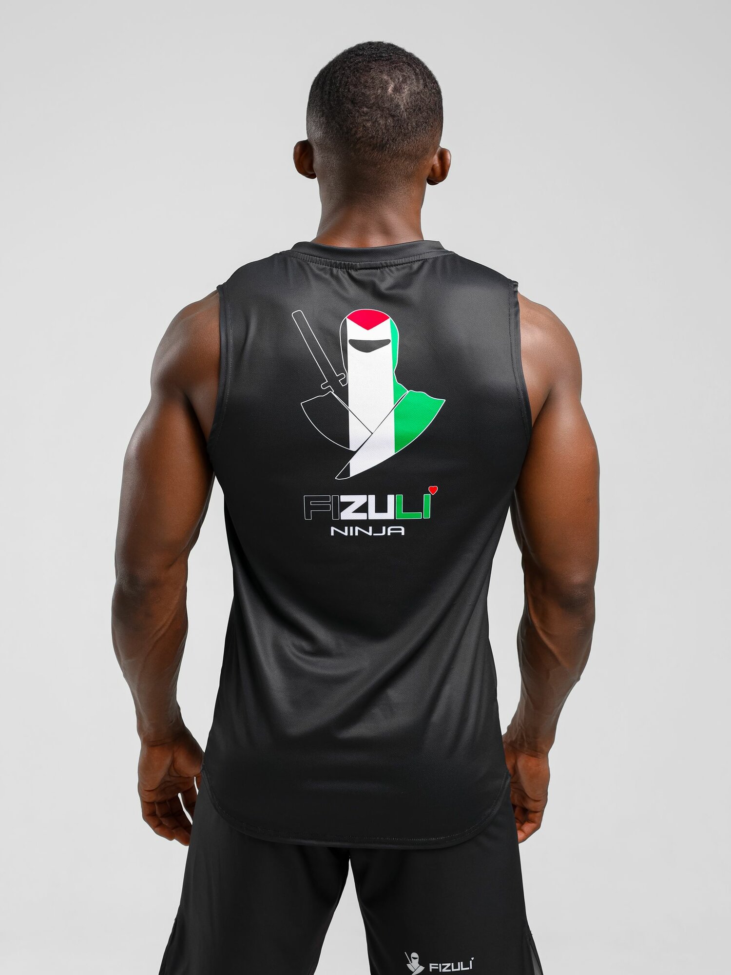 Майка спортивная FIZULI V-NECK, 1 шт., размер L, черный — фото 1