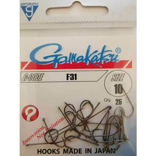 Крючок Gamakatsu F31 №10 (25шт)