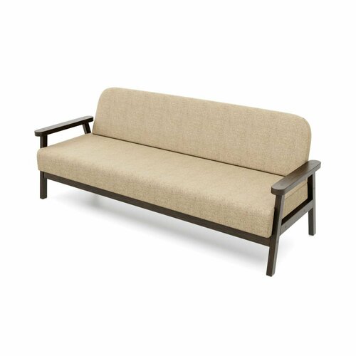 Диван прямой Флори Б венге рогожка бежевая