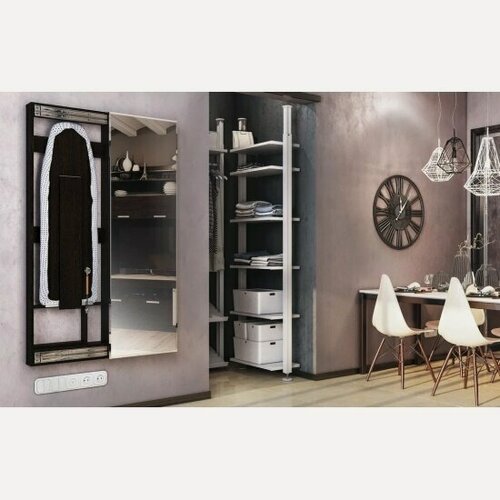 Изображение товара Гладильная доска Бтс Мебель Смарт с зеркалом, венге