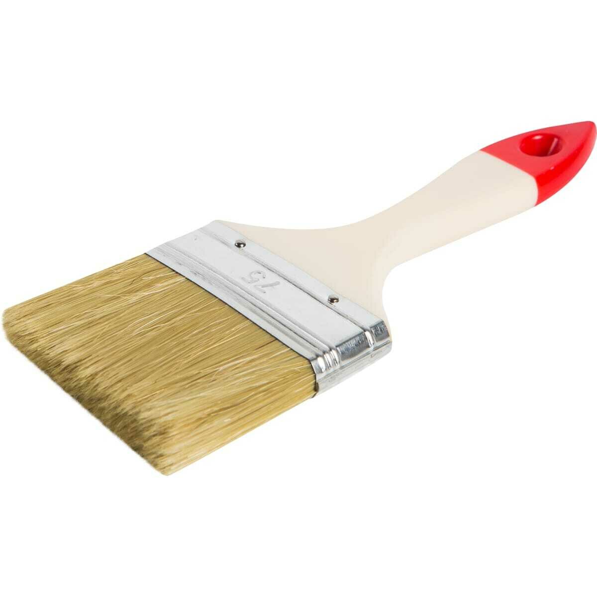 Кисть малярная флейцевая натуральная щетина 75мм