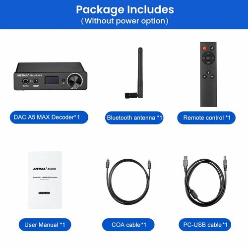 AIYIMA DAC-A5 MAX Bluetooth ЦАП, Only DAC-A5 MAX