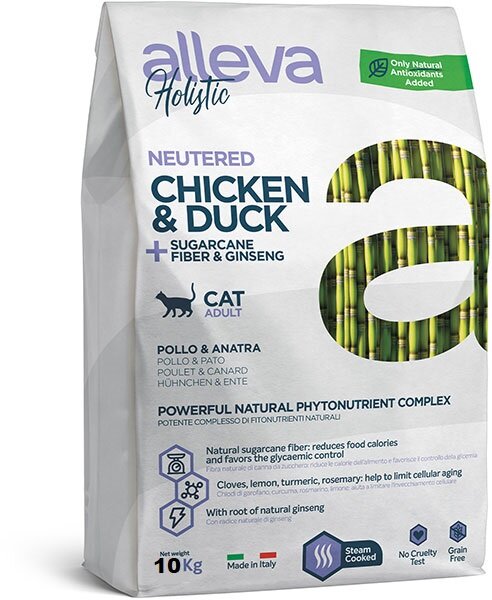 Alleva Holistic Cat сухой корм для взрослых стерилизованных кошек, курица и утка, Adult Chicken & Duck Neutered, 10 кг