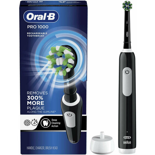 Зубная щетка электрическая Oral-B CrossAction PRO-1000 черный 6990₽