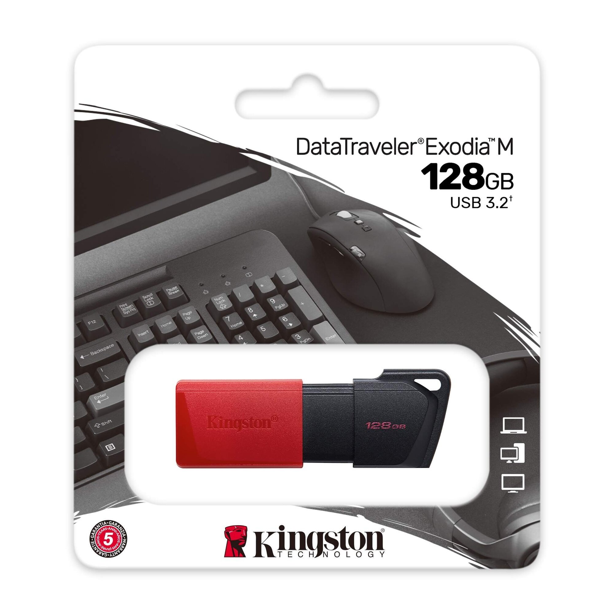 Флеш Диск Kingston 128Gb DataTraveler Exodia M DTXM/128GB USB3.0 — фото 1