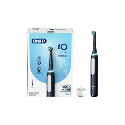 Электрическая зубная щетка Oral-B iO3 Black с микровибрациями и защитой десен — купить, цена, характеристики