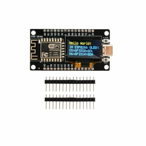 Микрокомпьютер NodeMCU ESP8266 096 OLED 1017₽