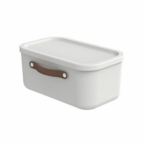 Ящик Rotho Maloja для хранения вещей  пластиковый с крышкой и ручкой  белый  12 л  1054901023 