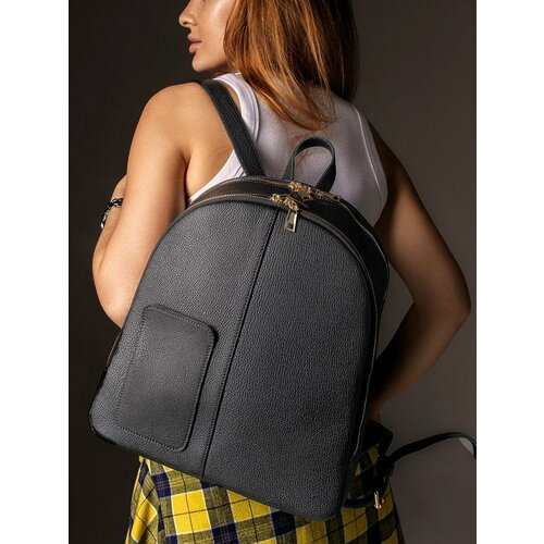 Рюкзак тоут J. Audmorr, фактура бархатистая, черный