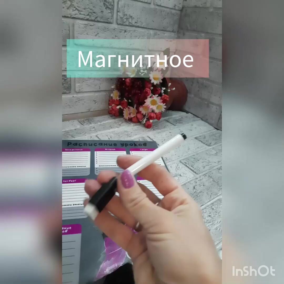 Расписание уроков магнитный с маркером для школьника, А4 "Бумчик" — фото 1