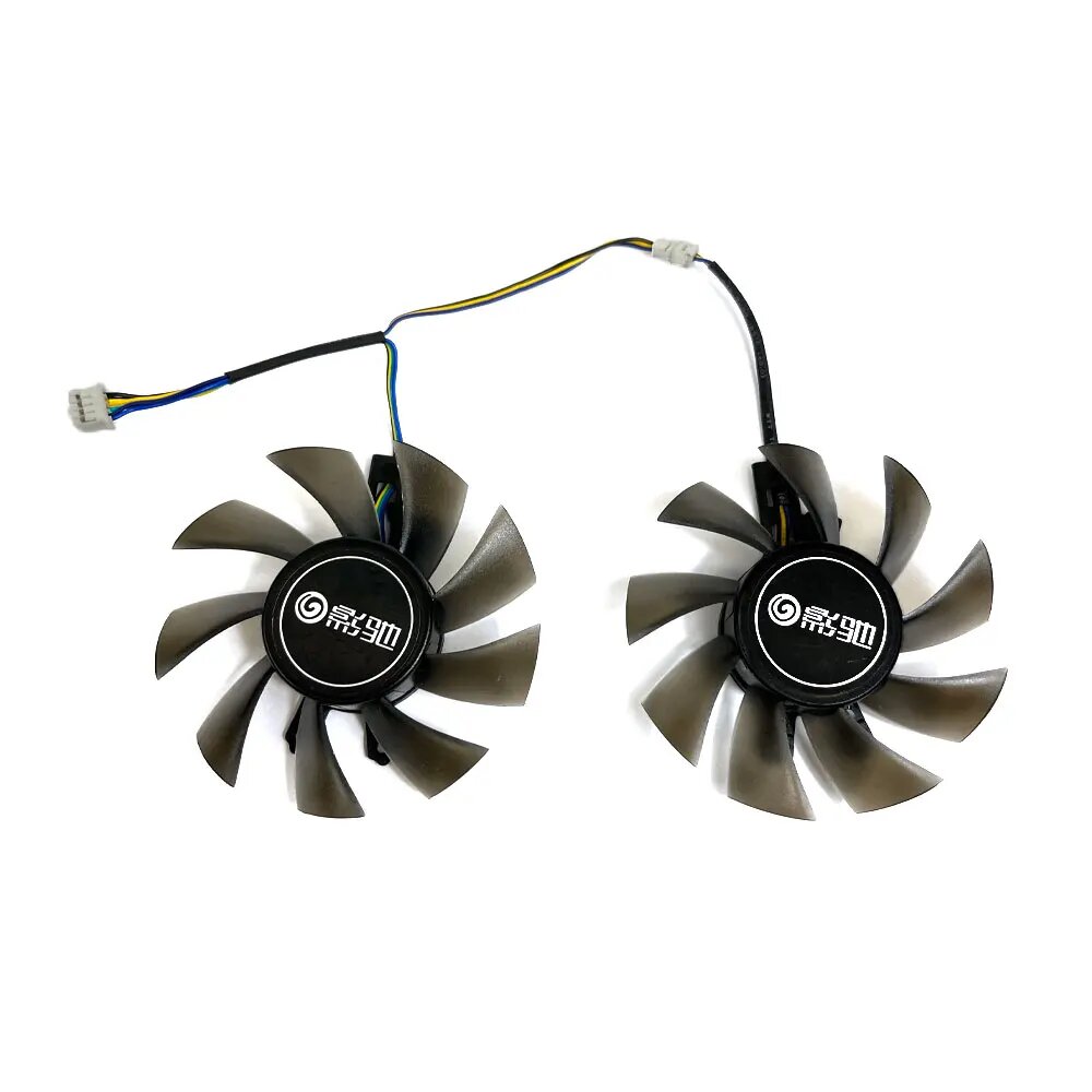 Новый вентилятор для графической карты 75 мм 4PIN GTX 1060, для Galaxy P106-100, KFA2 GALAX GTX 1060, 1050TI, 1050, 960, 950, FANS