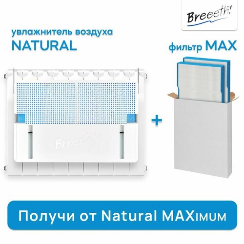 Увлажнитель воздуха Breeeth Natural White с дополнительным лепестковым фильтром Breeeth Max 11490₽