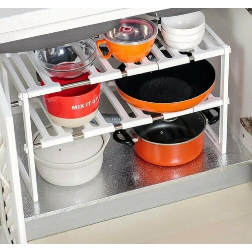 Полка подставка раздвижная под раковину 950₽