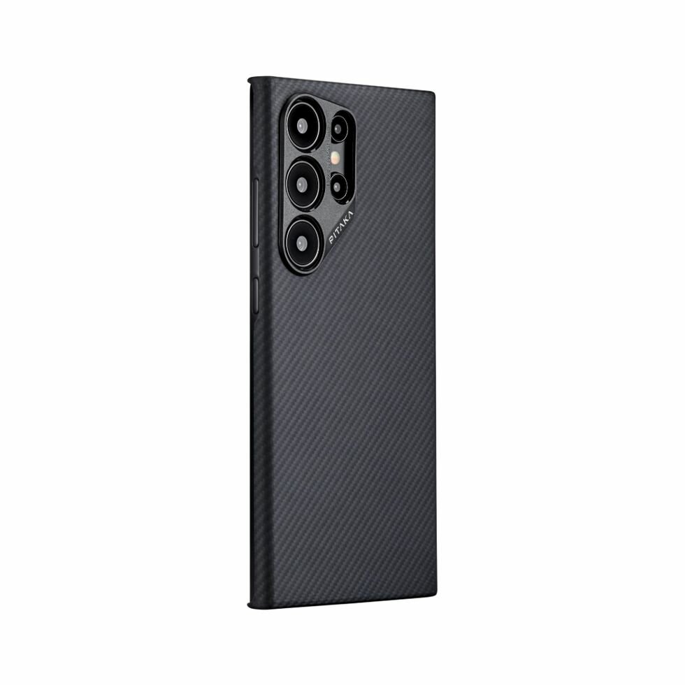 Чехол PITAKA MagEZ Case 4 для Samsung Galaxy S24 Ultra, цвет: черный/серый — фото 1
