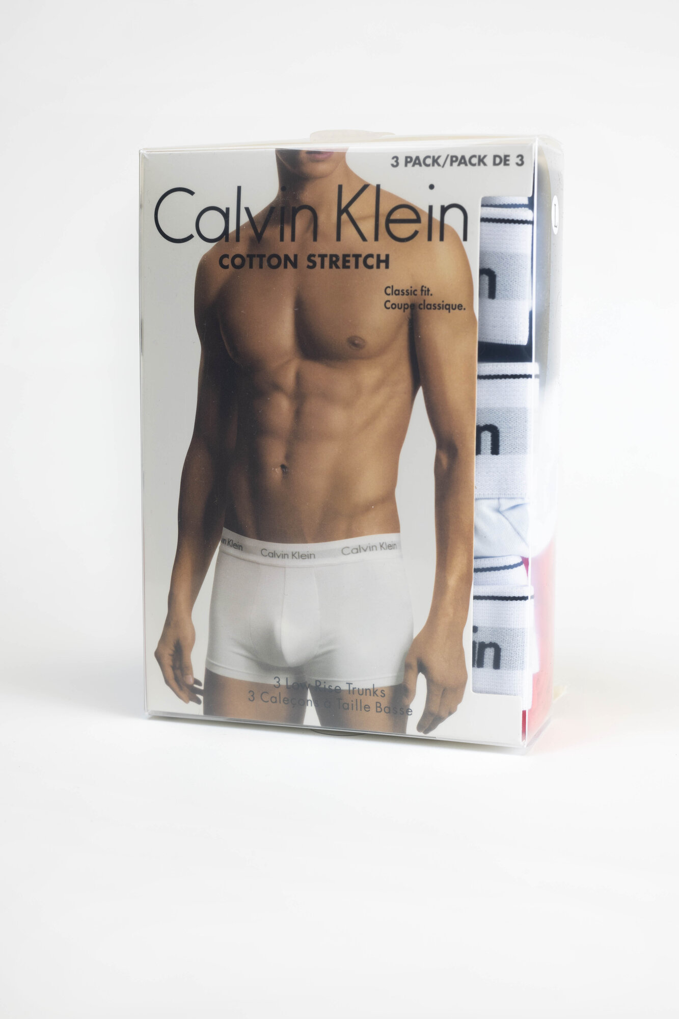 Трусы CALVIN KLEIN, комплект из 3 шт., размер 48, черно-красный — фото 1