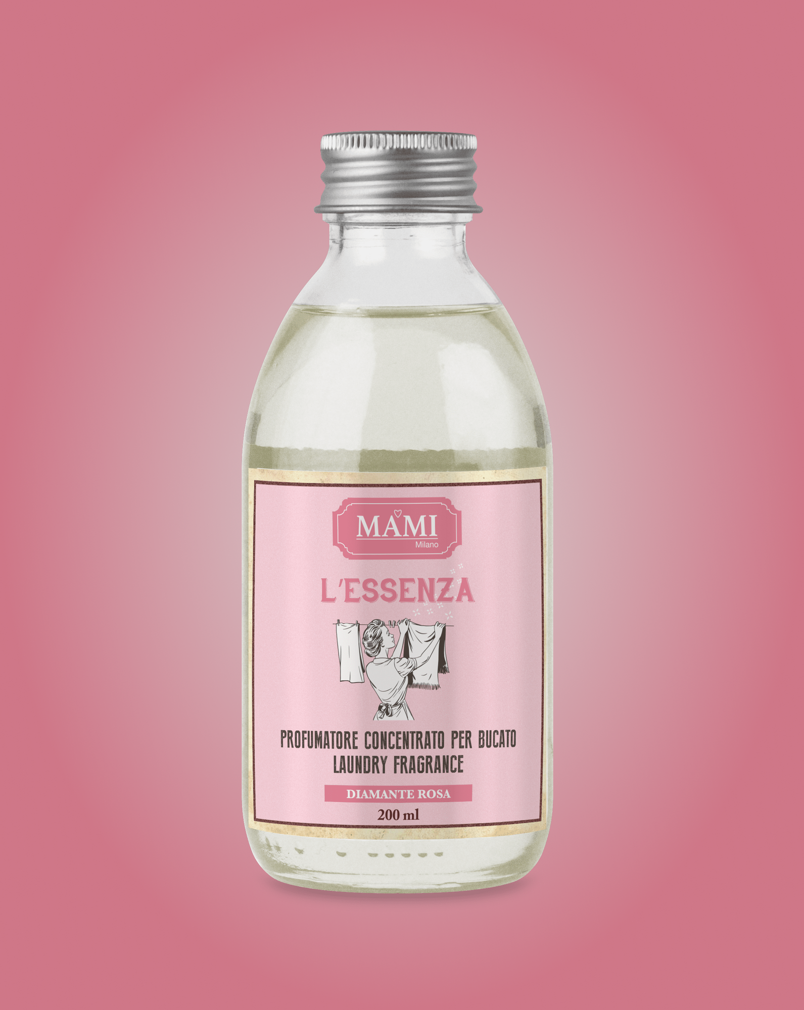 MAMI MILANO Парфюмированная эссенция для стирки DIAMANTE ROSA / Розовый бриллиант, 200 мл