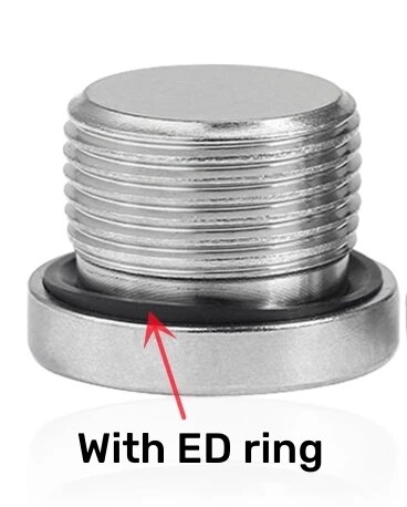 Фланец внутренний шестигранный болт из нержавеющей стали 304, With ED ring, M12x1.25mm-1pcs