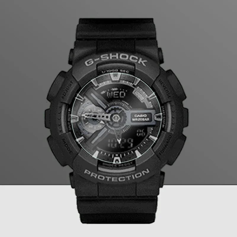 Защитная пленка для экрана Casio MDV-106 GA-110 GA-700 GA-800 GA-900 GA-2100 GA-2110 GA 120 735 810 200 300 Мягкая пленка из ТПУ - не стекло, GA-110, Soft Hydrogel Film, 1 Piece — фото 1