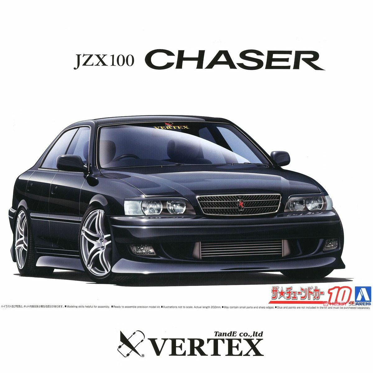 Сборная модель Машинка aoshima-05981 1/24 VERTEX Toyota JZX100 Chaser Tourer V 98 car model kit