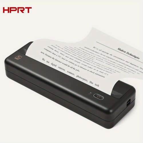 Изображение товара Lixada Портативный принтер HPRT MT810 — Портативный термопринтер A4 с беспроводным подключением через Bluetooth, совместим с iOS и Android, мобильный фотопринтер