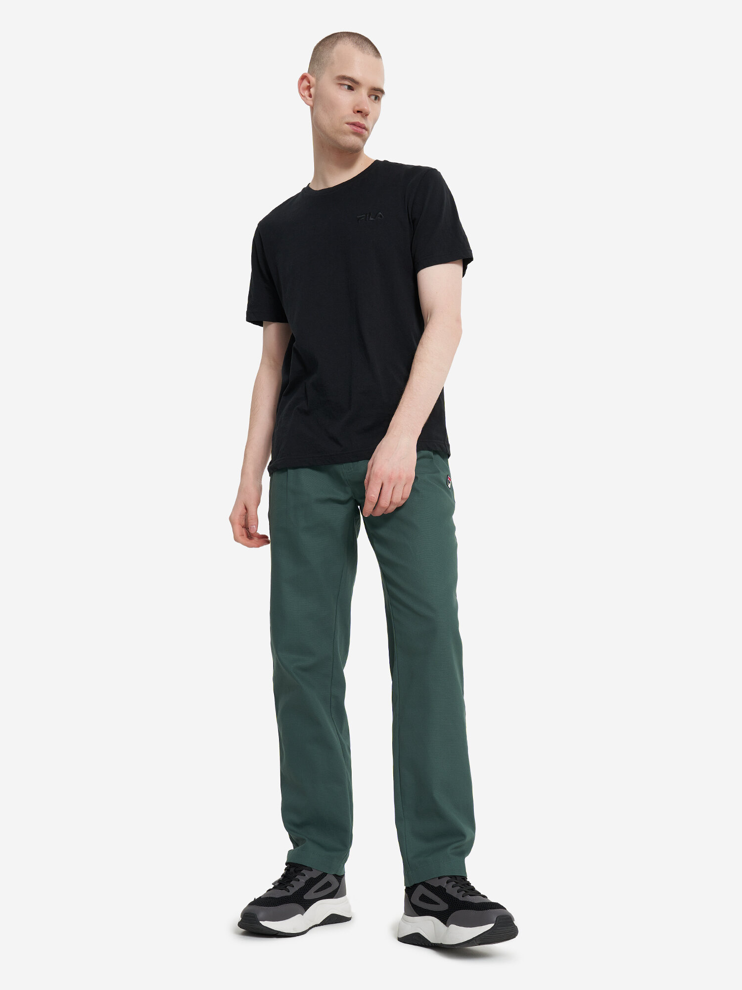 Брюки Fila, размер 50, зеленый, — фото 1