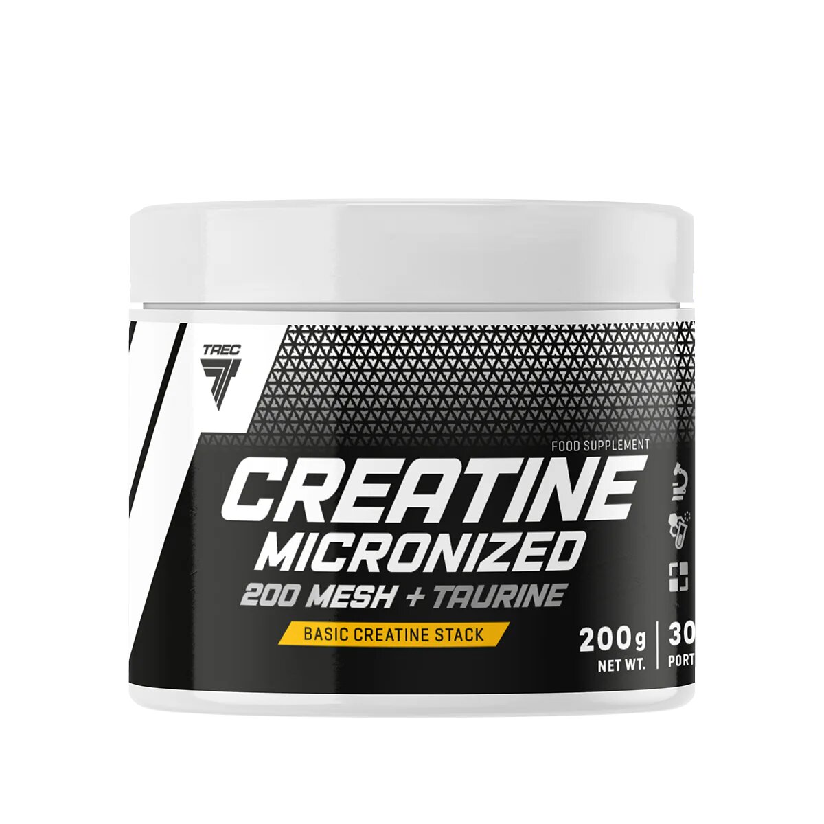 Креатин моногидрат + Таурин, 200 гр, Trec Nutrition Creatine Micronized 200 mesh + Taurine, без вкуса