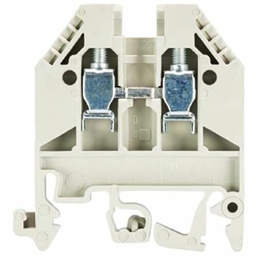 Клемма наборная Hager KX04F проходная 0 5 4 мм2 32А винтовая фаза серая  контакт на Din рейку 