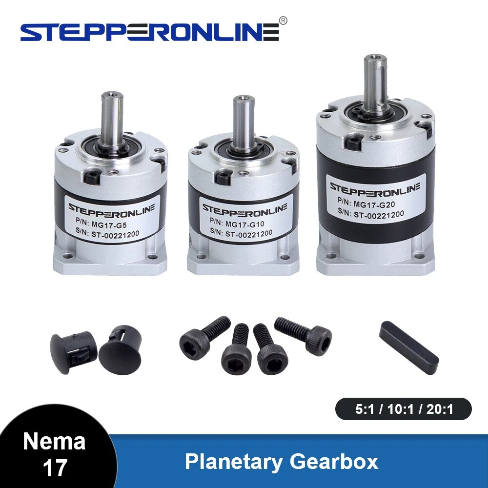 STEPPERONLINE Планетарный редуктор Nema 17 5:1/10:1/20:1, 5:1