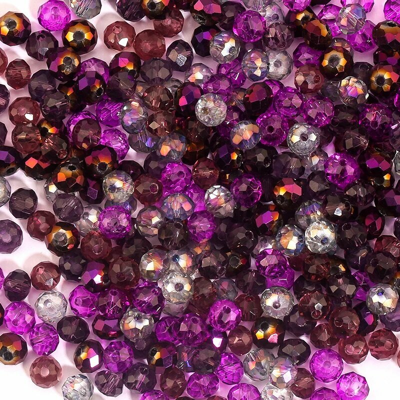 Стеклянные хрустальные бусины SMI Fine Фиолетовый, 3X4mm 150pcs, 7