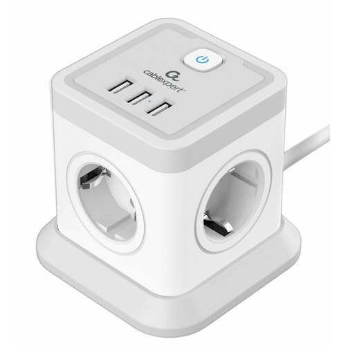 Сетевой фильтр Cablexpert TWR-4-U3-W-2 белый 1690₽