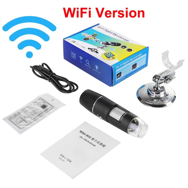 FNIRSI беспроводной цифровой микроскоп 500-1500X, With WiFi